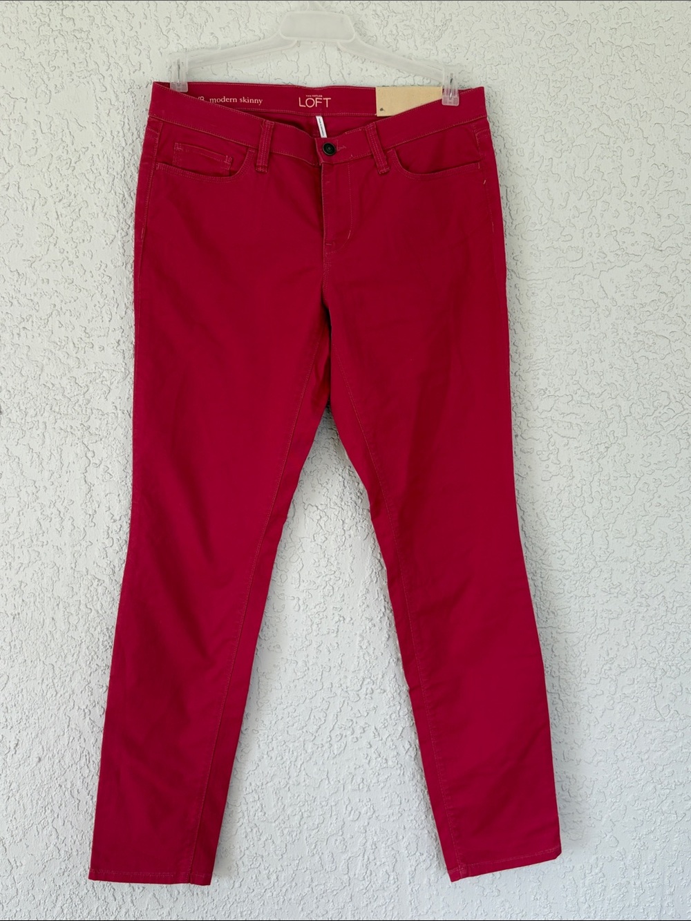 LOFT Slim Skinny Jeans in Raspberry size 29/8